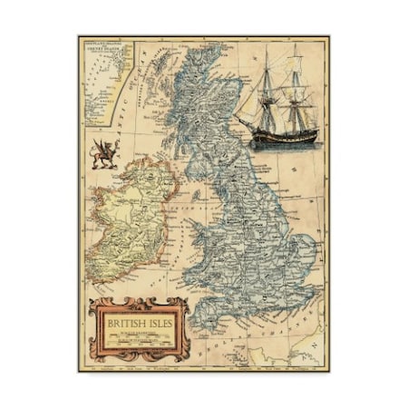 Vision Studio 'British Isles Map' Canvas Art,24x32
